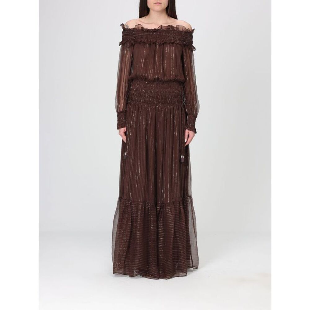 Self-Portrait Dress Woman Brown